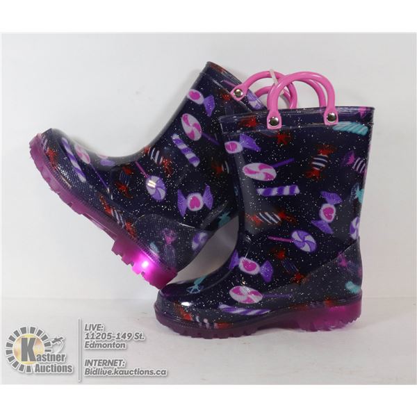 LIGHT UP RUBBER BOOTS SIZE 7