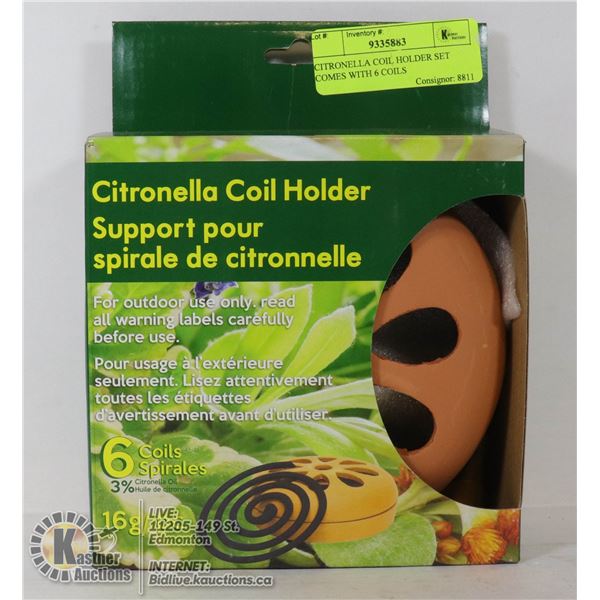 CITRONELLA COIL HOLDER SET COMES WITH 6 COILS