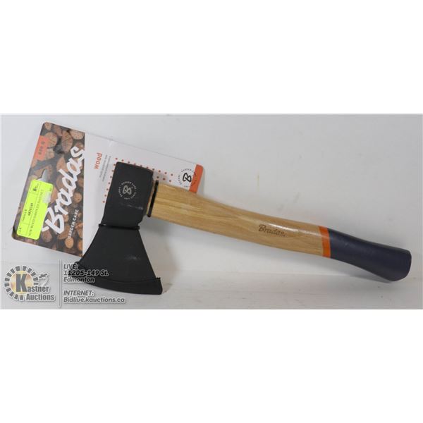 NEW WOOD HANDLED HATCHET