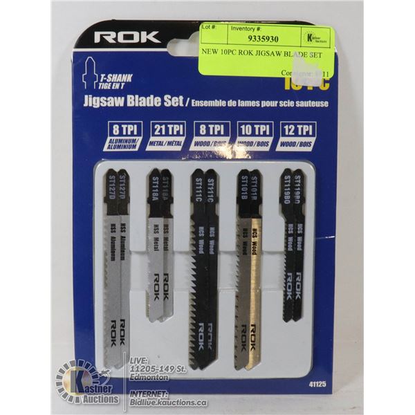 NEW 10PC ROK JIGSAW BLADE SET
