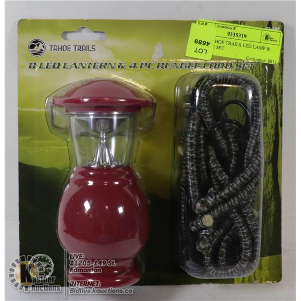 NEW TAHOE TRAILS LED LAMP & BUNGEE SET