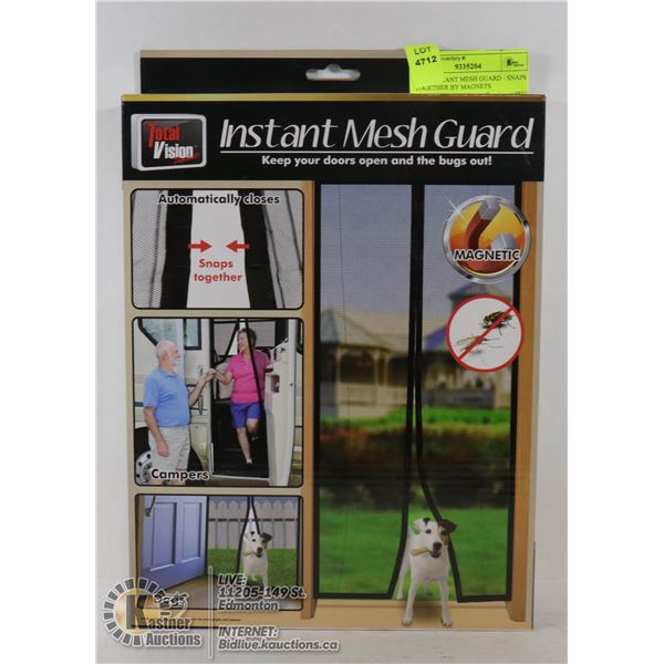 NEW INSTANT MESH GUARD - SNAPS TOGETHER BY MAGNETS