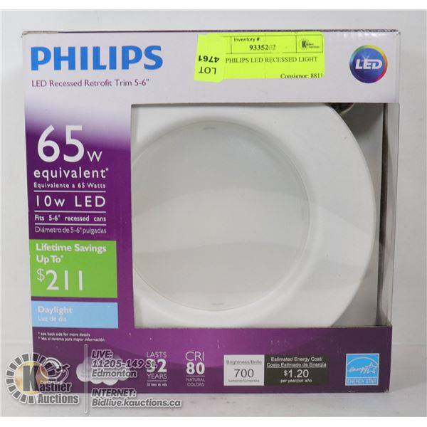 NEW PHILIPS LED RECESSED LIGHT
