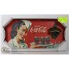 Image 1 : VINTAGE STYLE COCA -COLA  WOOD WALL HANGING BOTTLE
