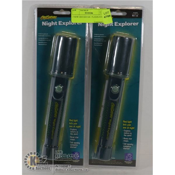 2 NEW GEO-SAFARI  FLASHLIGHTS
