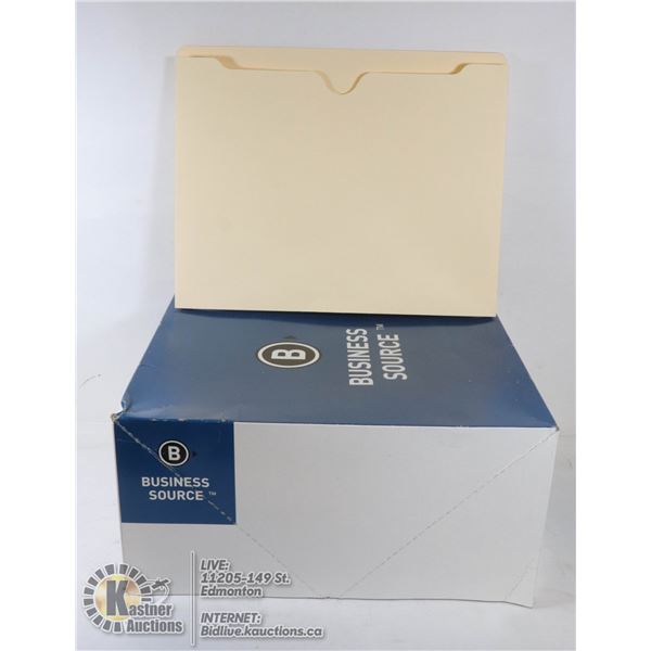 CAE OF 50 MANILLA FILE POCKETS