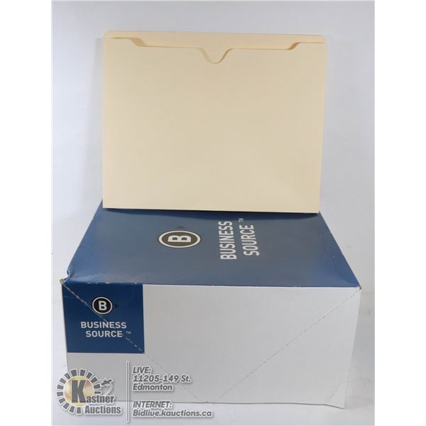 CAE OF 50 MANILLA FILE POCKETS