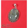 Image 1 : #24-NATURAL FIRE LABRADORITE PENDANT