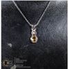 Image 1 : #123-CITIRINE PENDANT & NECKLACE 18"