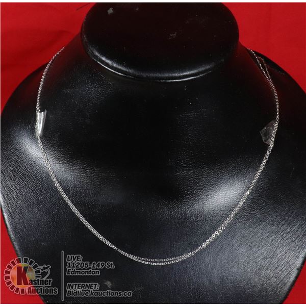 #128-STERLING SILVER NECKLACE 18"/2 PCS