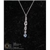 Image 1 : #114-TOPAZ/SPINEL PENDANT & NECKLACE 18"