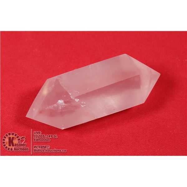 #265-NATURAL PINK ROSE QUARTZ 2 POINT 25.6 x 64.3m