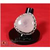 Image 1 : #44-NATURAL PINK ROSE QUARTZ RING SIZE 6.75