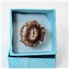 Image 1 : 28)  SHADES OF BROWN SOLAR QUARTZ RING SET