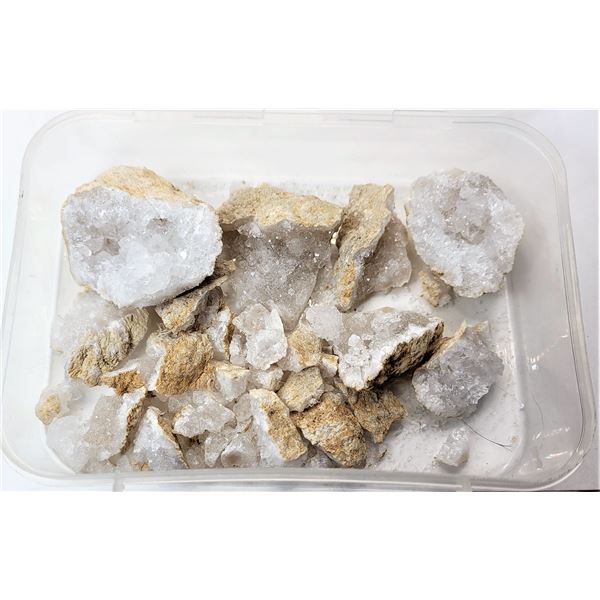 9)  CRACKED OPEN QUARTZ CRYSTAL GEODE