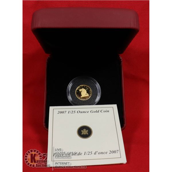 2007 1/25 OUNCE GOLD COIN THE WOLF