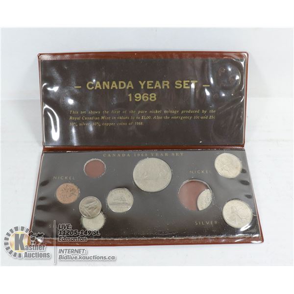 1968 WITH SILVER YEAR COIN SET IN HOLDER