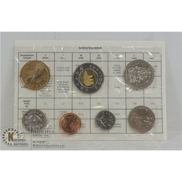 1997 RCM 7 COIN SET, $1, 50c, 25c NOT ISSUED FOR
