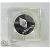Image 1 : SILVER PLATED ETHEREUM COIN IN ROTATING CASE