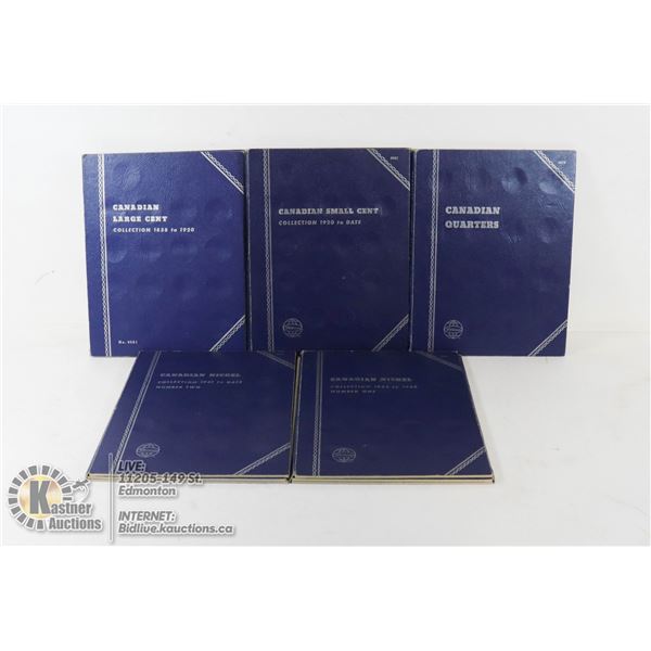 WHITMAN COIN FOLDERS SOME WITH INCOMPLETE COINS