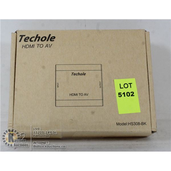 TECHOLE HDMI TO AV ADAPTER MODEL HS308-BK
