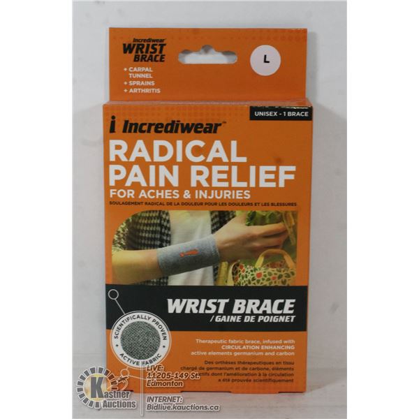 INCREDIWEAR RADICAL PAIN RELIEF FOR WRIST. SZ S/M.
