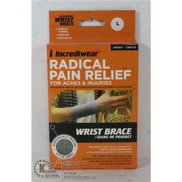 INCREDIWEAR RADICAL PAIN RELIEF FOR WRIST. SZ S/M.