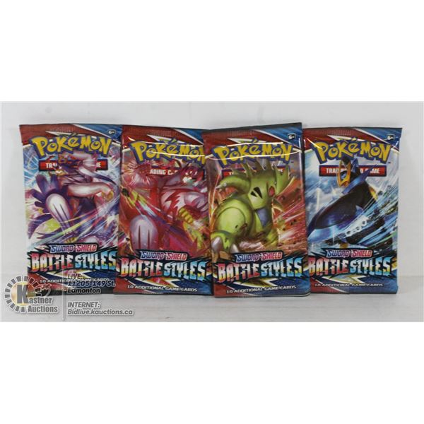 x4 POKEMON BOOSTER PACKS, NEW, SEALED