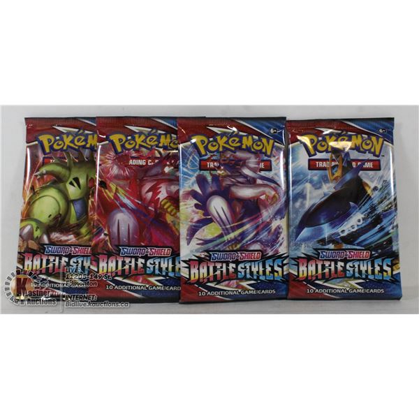 x4 POKEMON BOOSTER PACKS, NEW, SEALED