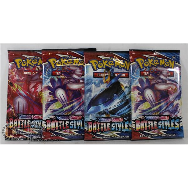 x4 POKEMON BOOSTER PACKS, NEW, SEALED