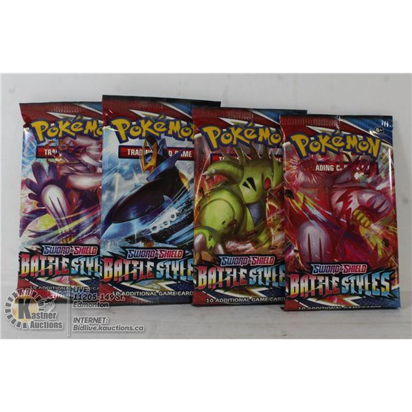 x4 POKEMON BOOSTER PACKS, NEW, SEALED