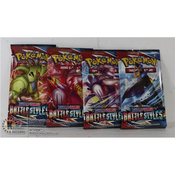 x4 POKEMON BOOSTER PACKS, NEW, SEALED