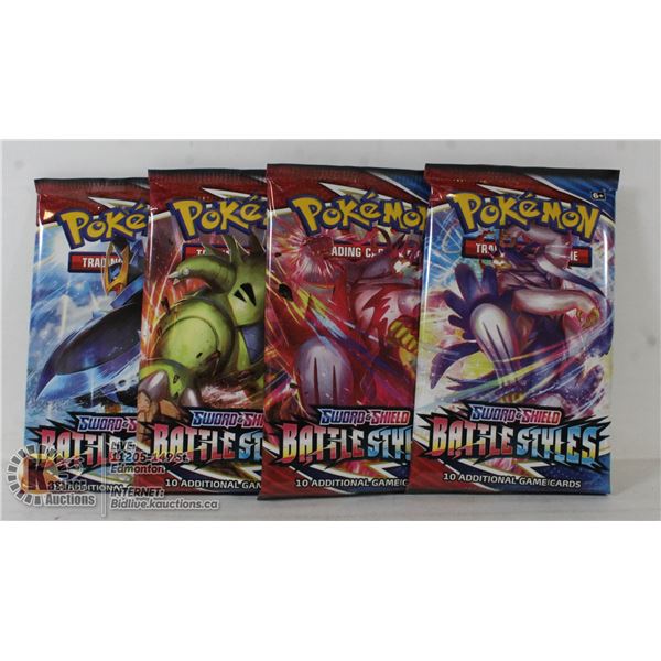 x4 POKEMON BOOSTER PACKS, NEW, SEALED