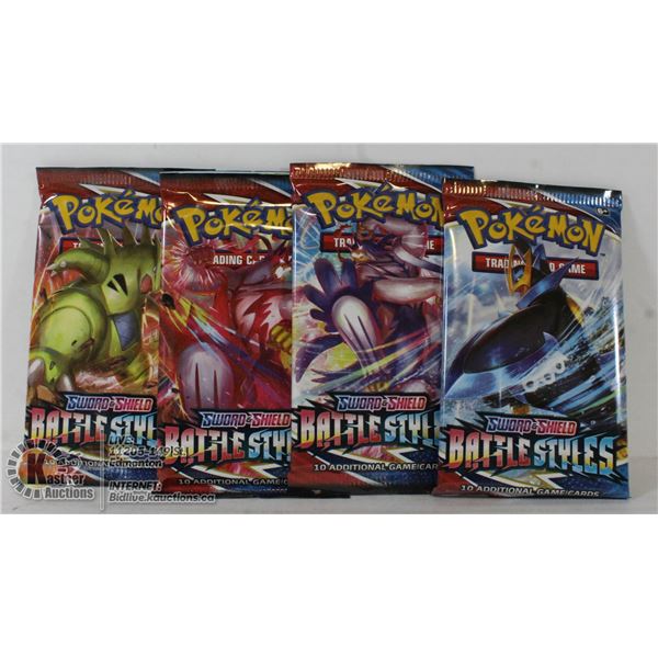 x4 POKEMON BOOSTER PACKS, NEW, SEALED