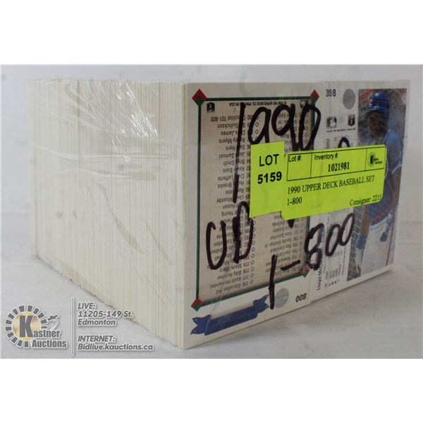 1990 UPPER DECK BASEBALL SET 1-800