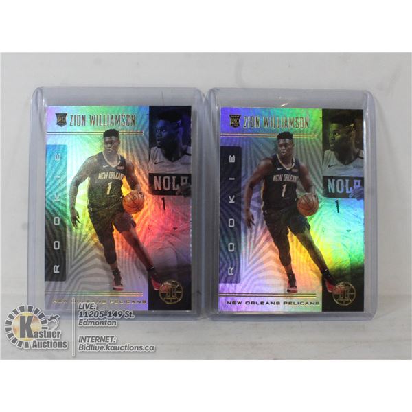 LOT OF 2 ZION WILLIAMSON ROOKIE CARDS