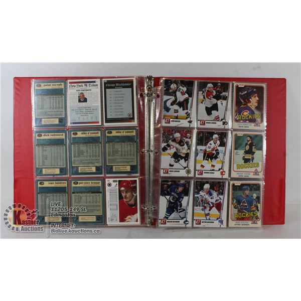 ALBUM OF HOCKEY CARDS, JERSEY CARDS &
