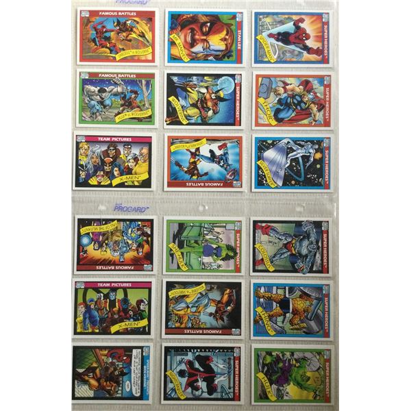 18 MARVEL COMIC CARDS FROM 1990