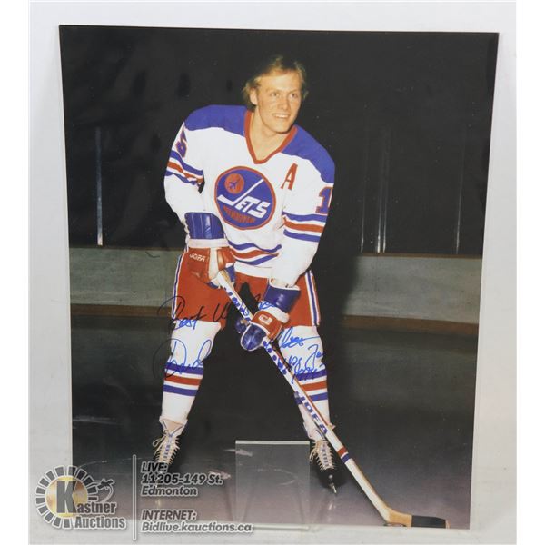 ANDERS HEDBERG WINNIPEG JETS SIGNED 8X10 PHOTO