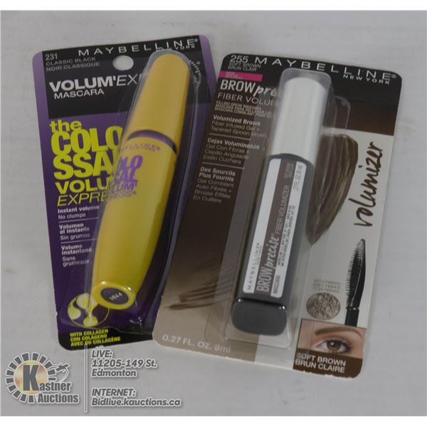 2  MAYBELLINE GREAT BIG LASH BLACKEST BLACK