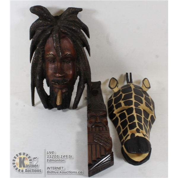 BOX OF AFRICAN HOME DCOR