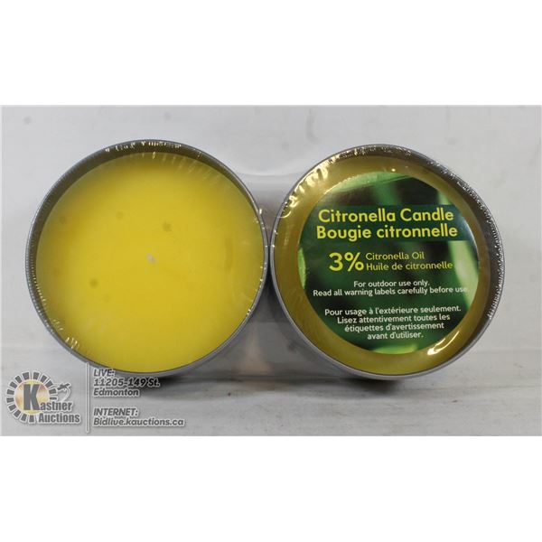 NEW 2 PACK OF CITRONELLA CANDLES