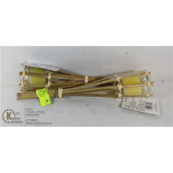 2 NEW MINI TIKI TORCH CITRONELLA CANDLES