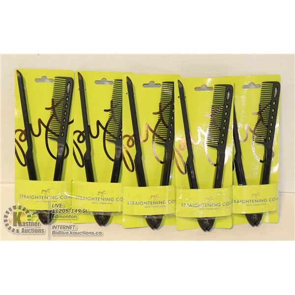LOT OF 5 PRETTY YOUNG THING STRAIGHTENING COMB.