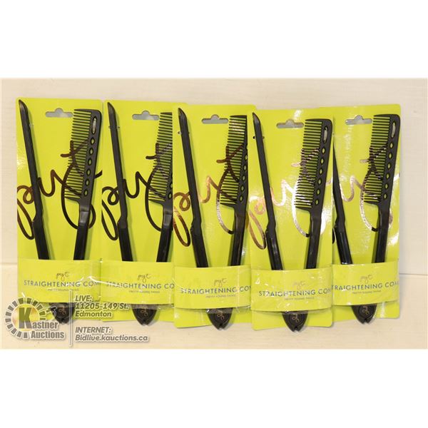 LOT OF 5 PRETTY YOUNG THING STRAIGHTENING COMB.