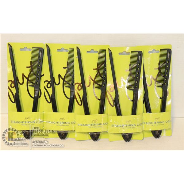 LOT OF 5 PRETTY YOUNG THING STRAIGHTENING COMB.