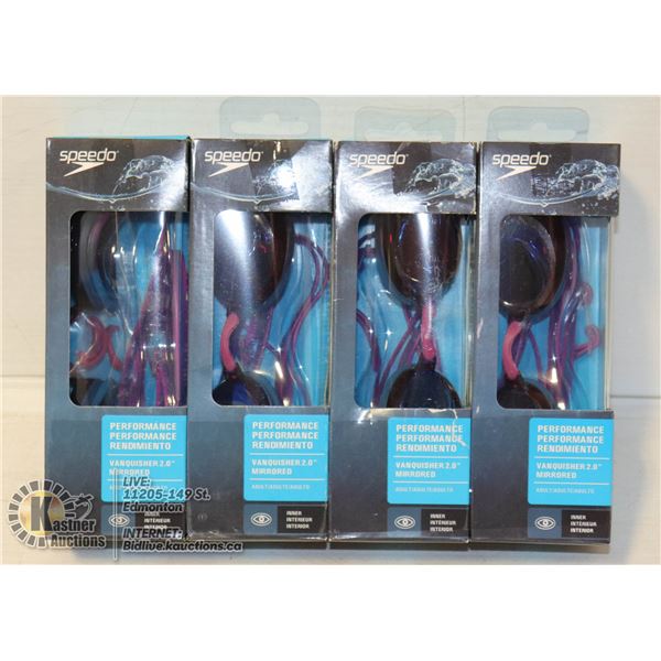 LOT OF 4 SPEEDO DIVING GOGGLES.