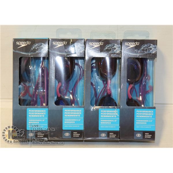 LOT OF 4 SPEEDO DIVING GOGGLES.