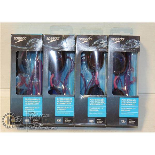 LOT OF 4 SPEEDO DIVING GOGGLES.