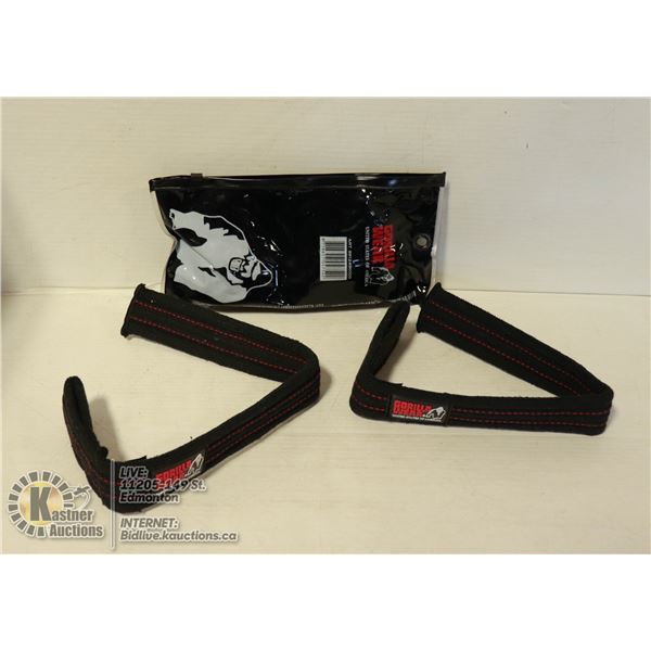 GORILLA WEAR HARD CORE LIFTING STRAPS.